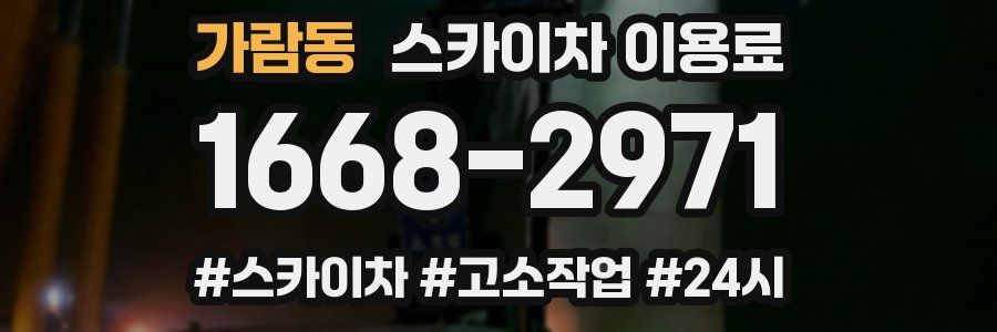 가람동 스카이차 이용료
