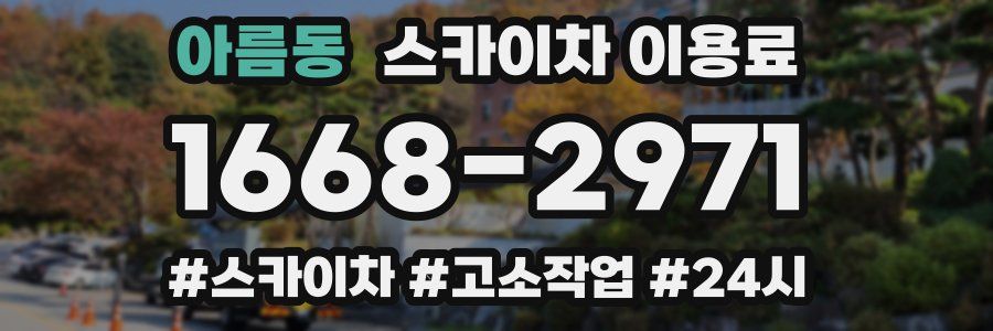 아름동 스카이차 이용료