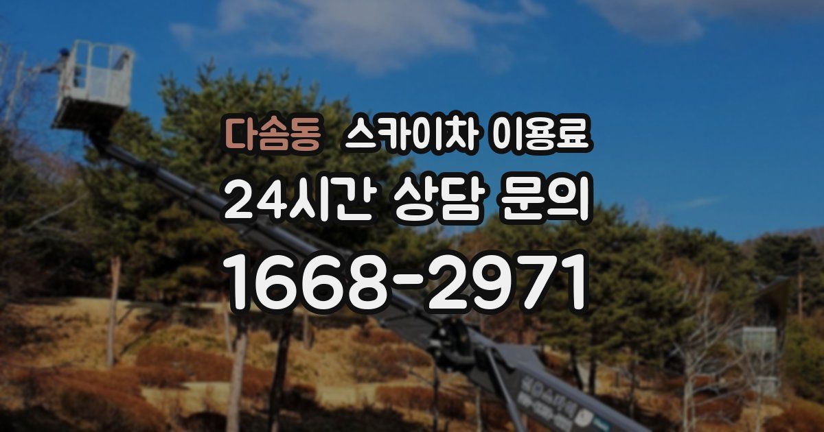다솜동 스카이차 이용료