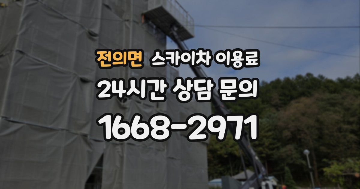 전의면 스카이차 이용료