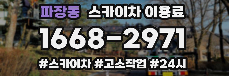 파장동 스카이차 이용료