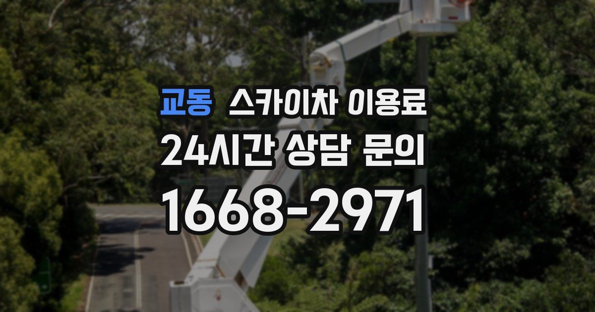 교동 스카이차 이용료