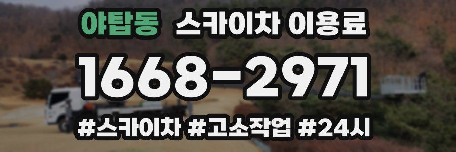 야탑동 스카이차 이용료