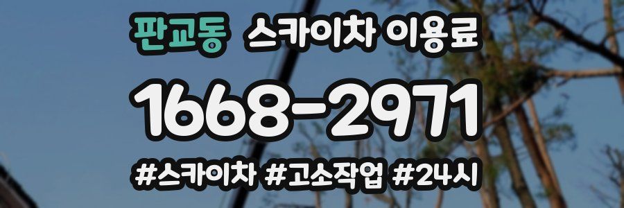 판교동 스카이차 이용료