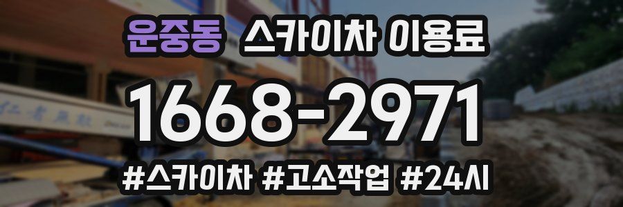 운중동 스카이차 이용료