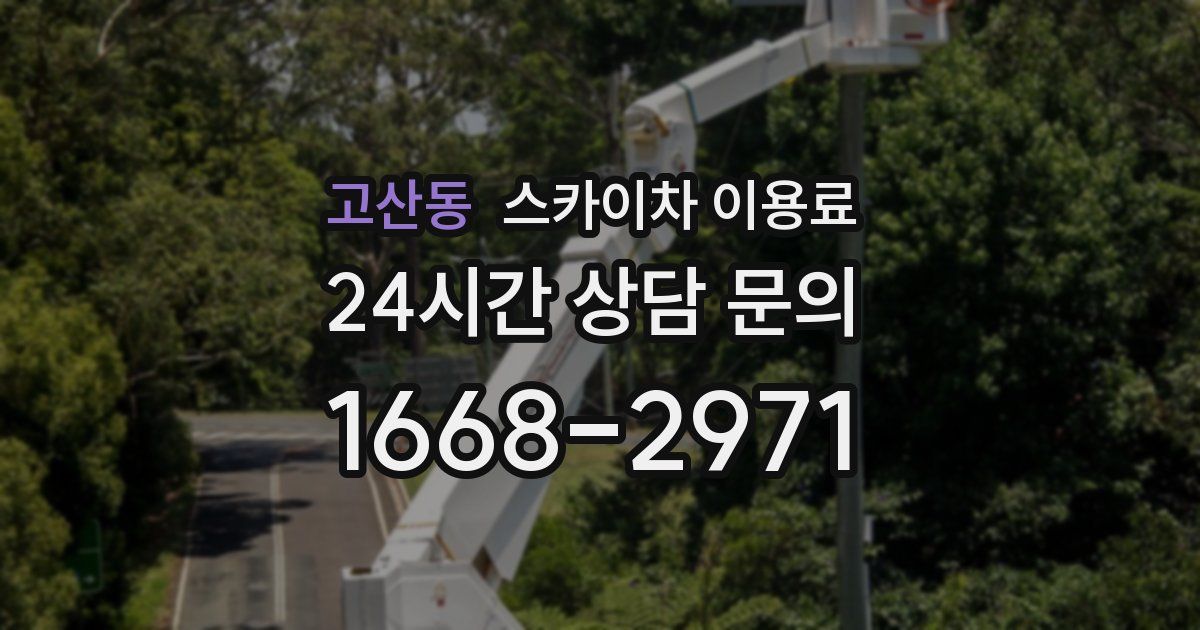고산동 스카이차 이용료