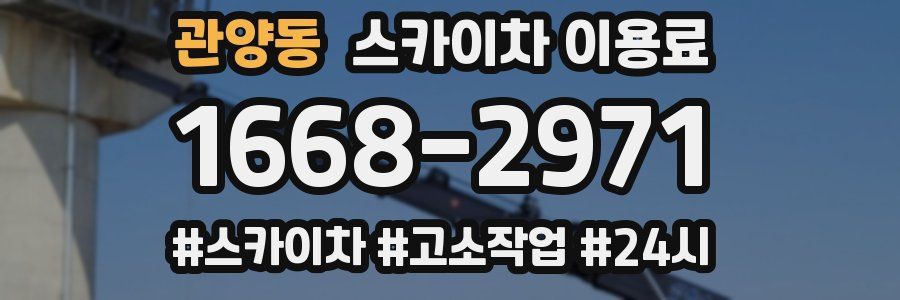 관양동 스카이차 이용료