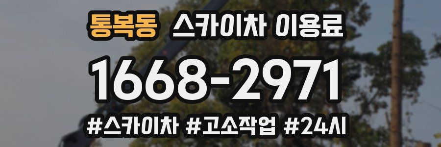 통복동 스카이차 이용료