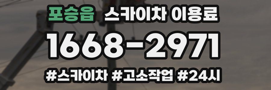포승읍 스카이차 이용료