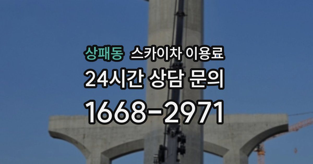 상패동 스카이차 이용료