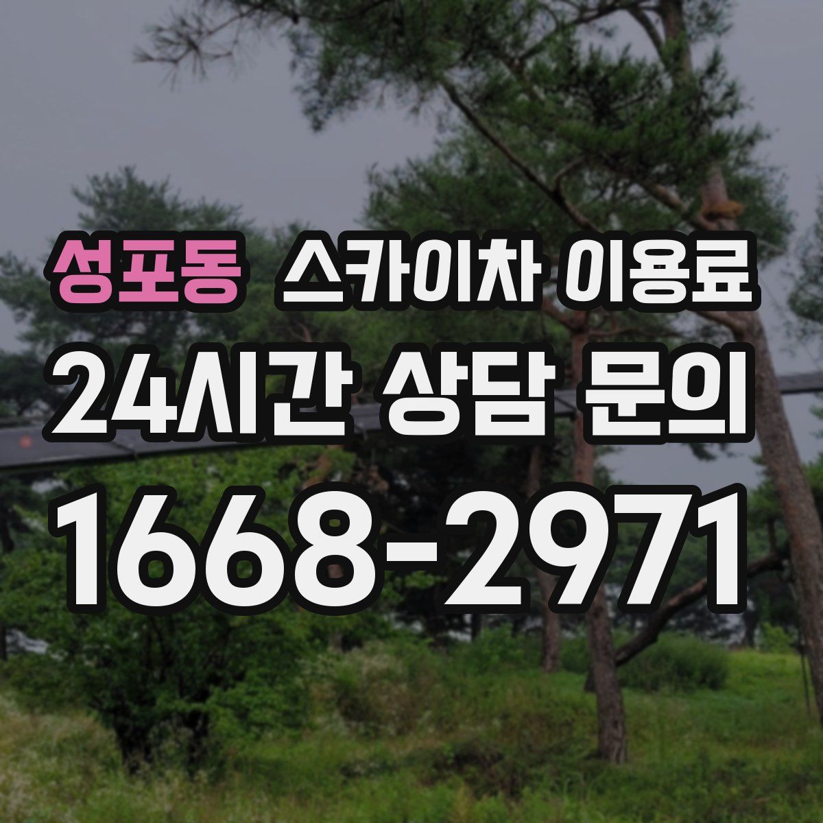 성포동 스카이차 이용료