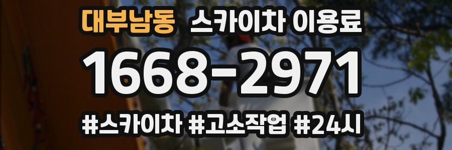 대부남동 스카이차 이용료