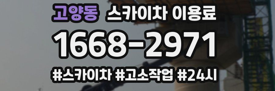 고양동 스카이차 이용료
