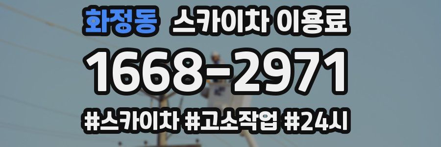화정동 스카이차 이용료