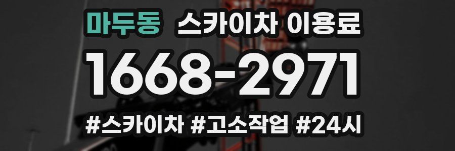 마두동 스카이차 이용료