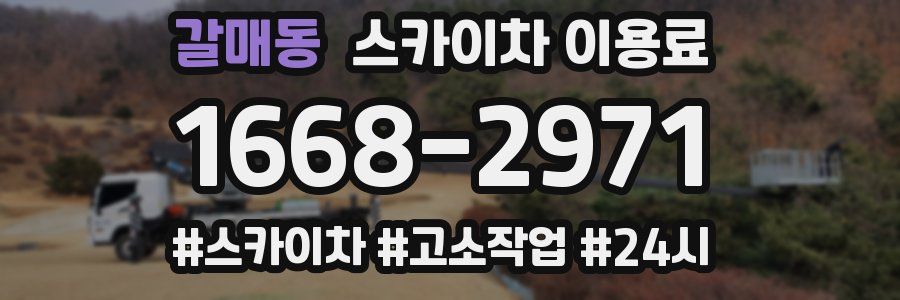 갈매동 스카이차 이용료