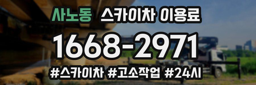 사노동 스카이차 이용료