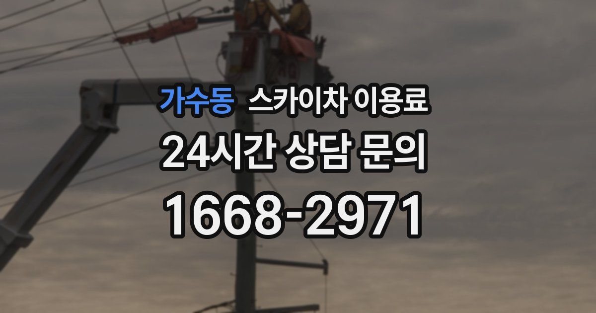 가수동 스카이차 이용료