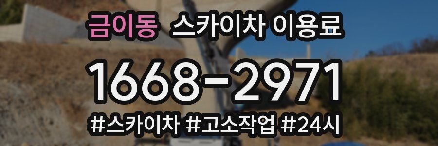 금이동 스카이차 이용료
