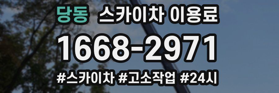 당동 스카이차 이용료