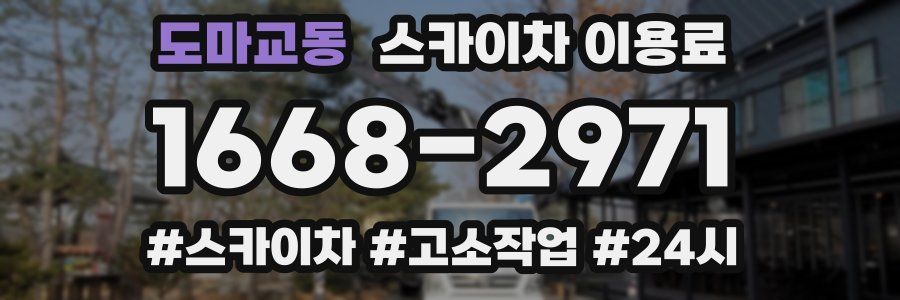도마교동 스카이차 이용료