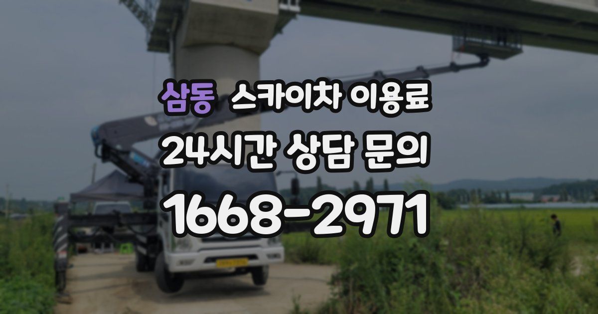 삼동 스카이차 이용료