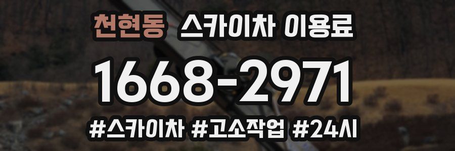 천현동 스카이차 이용료
