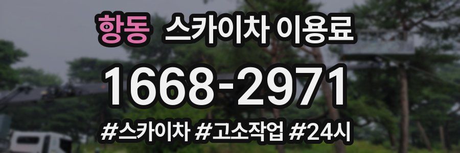 항동 스카이차 이용료