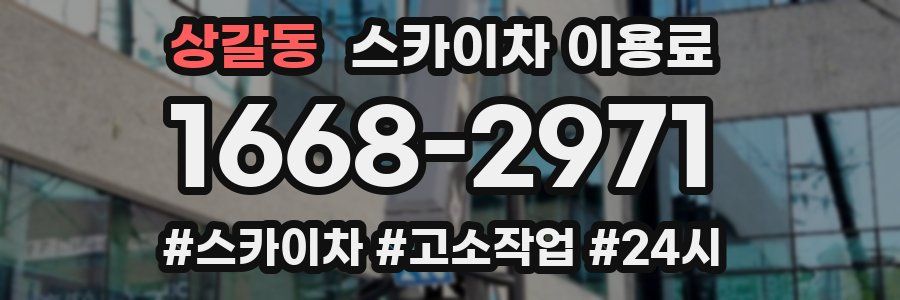 상갈동 스카이차 이용료