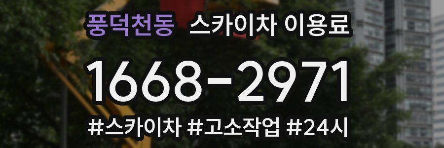 풍덕천동 스카이차 이용료