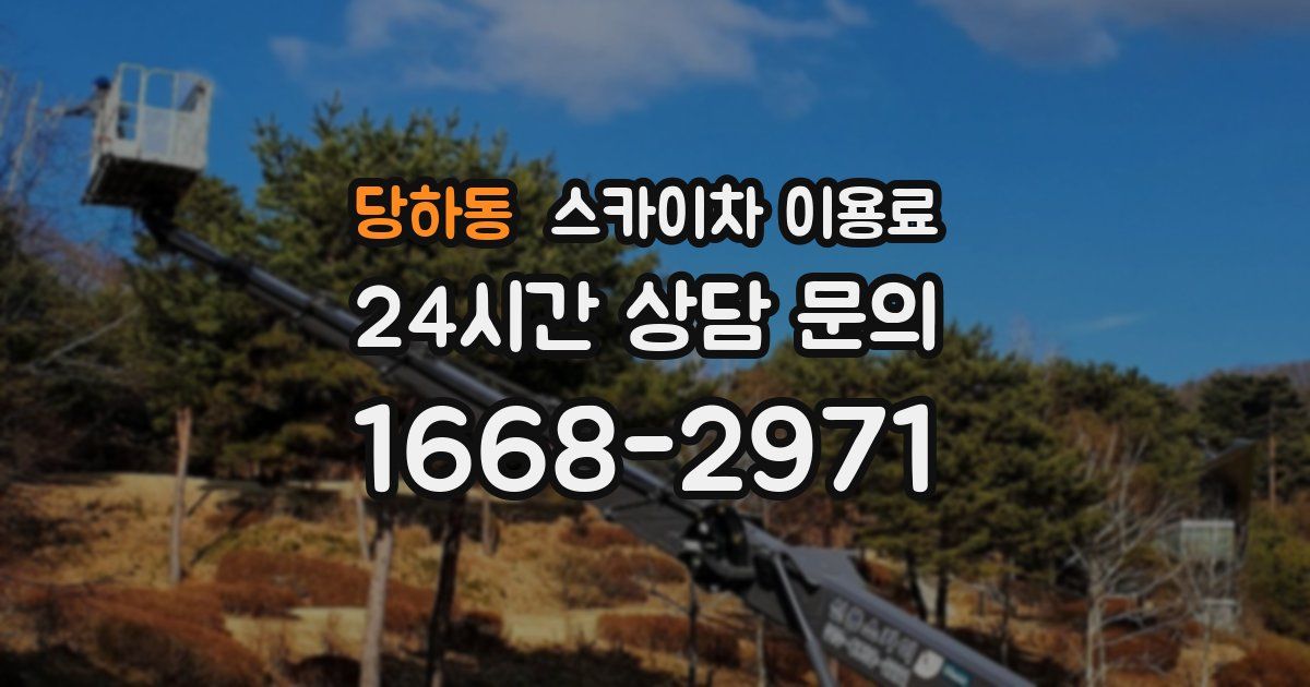 당하동 스카이차 이용료