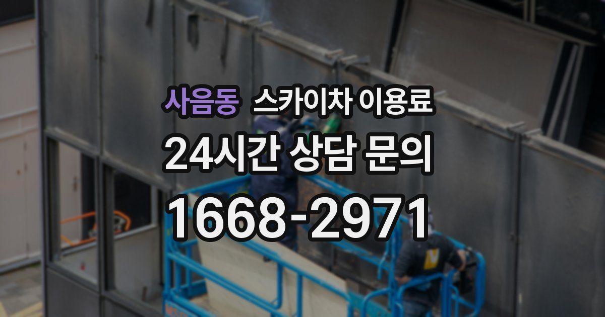 사음동 스카이차 이용료