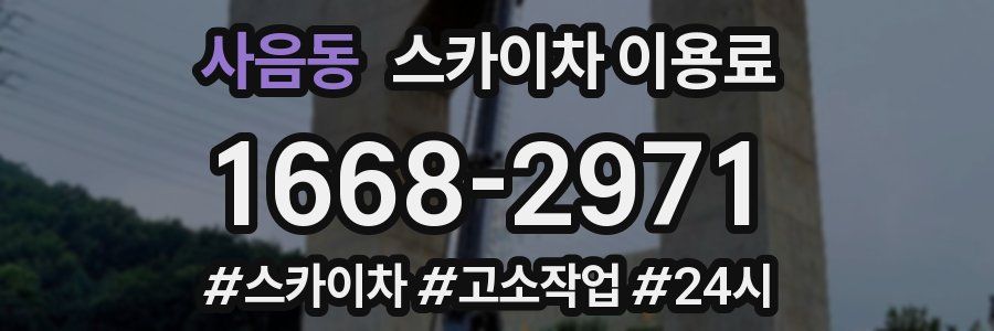 사음동 스카이차 이용료