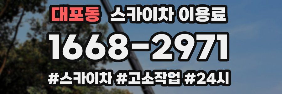 대포동 스카이차 이용료