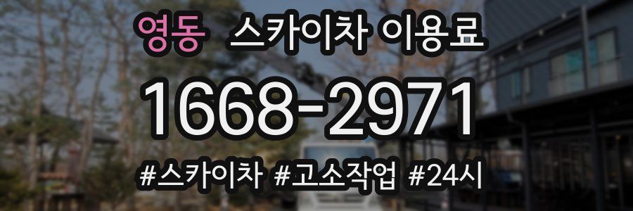 영동 스카이차 이용료