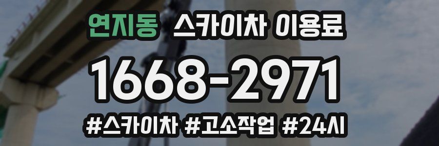 연지동 스카이차 이용료