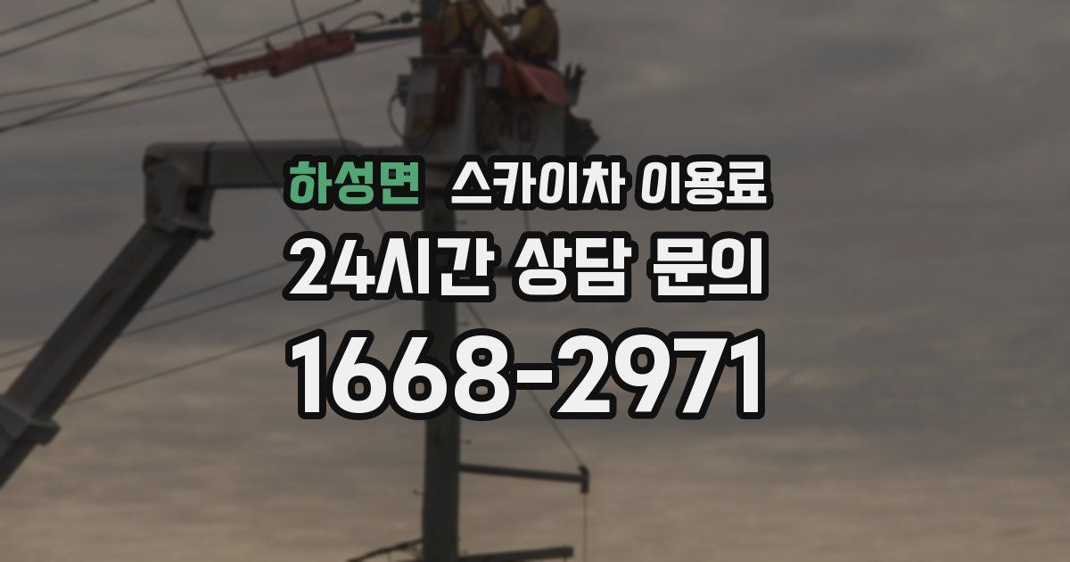 하성면 스카이차 이용료
