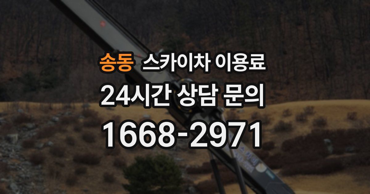 송동 스카이차 이용료