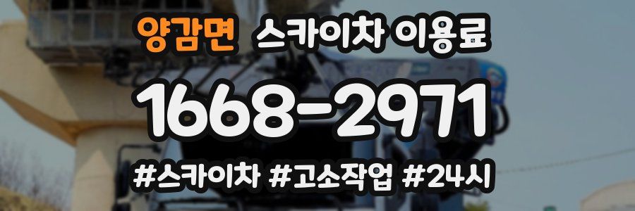 양감면 스카이차 이용료
