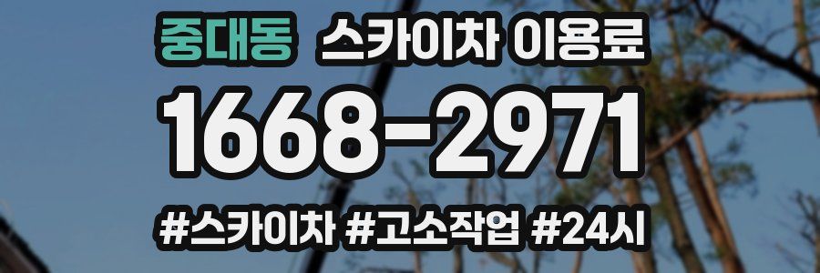 중대동 스카이차 이용료