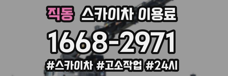 직동 스카이차 이용료