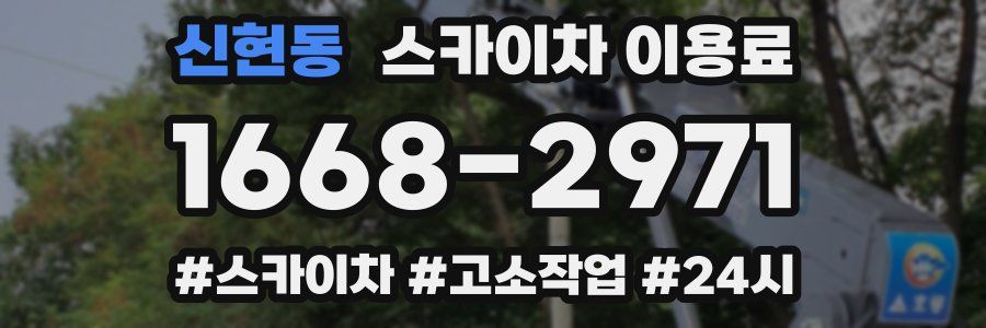 신현동 스카이차 이용료