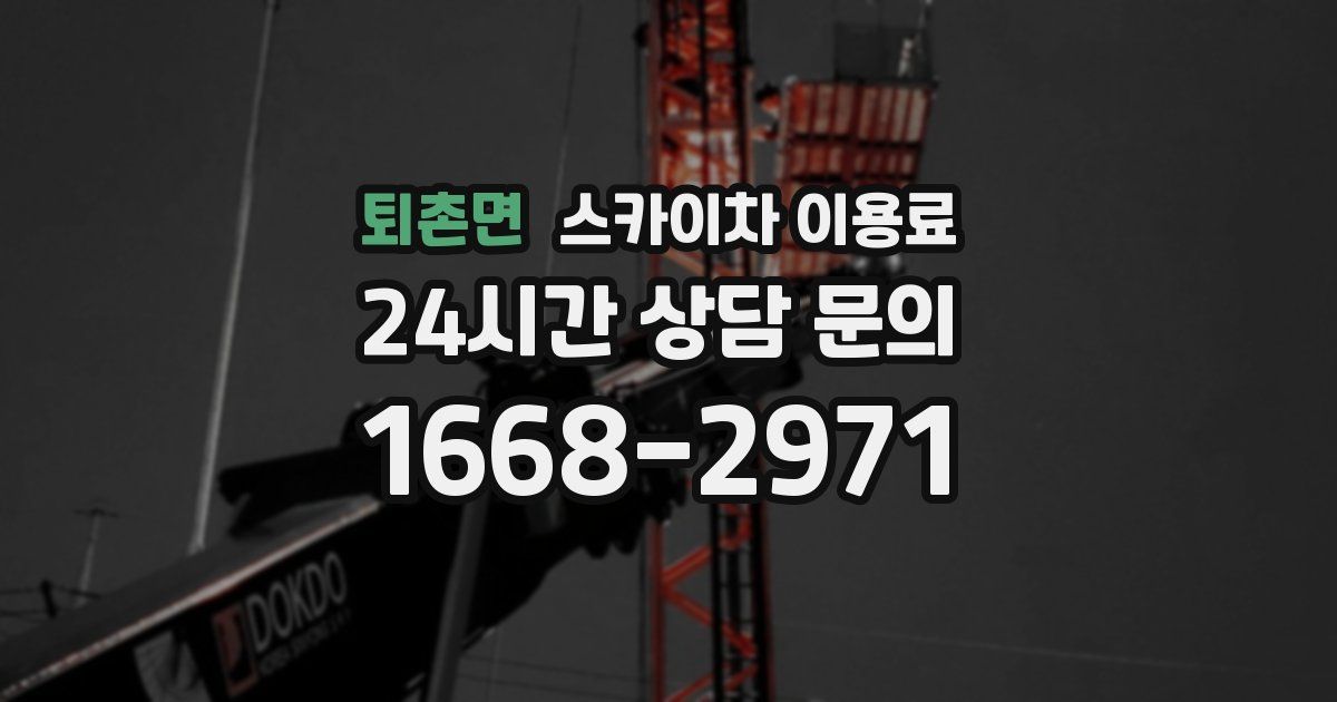 퇴촌면 스카이차 이용료