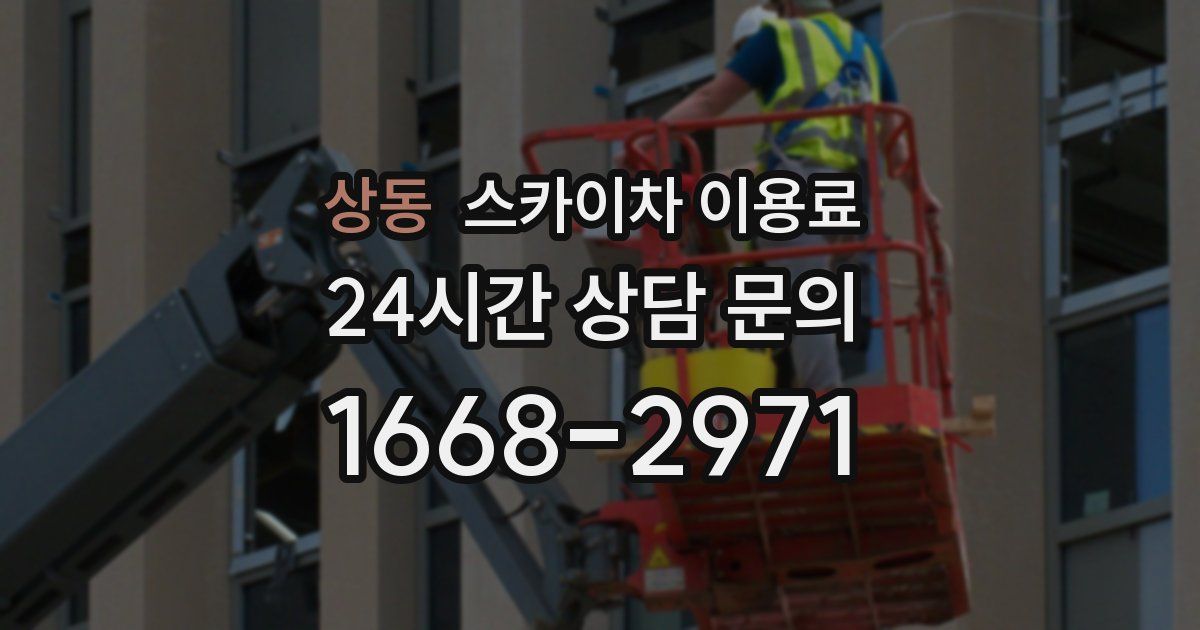 상동 스카이차 이용료