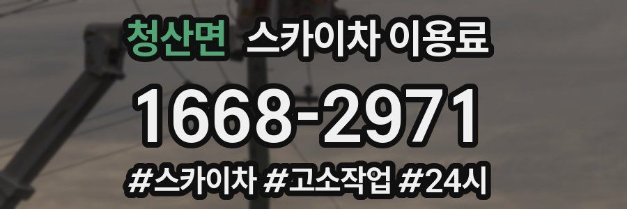 청산면 스카이차 이용료