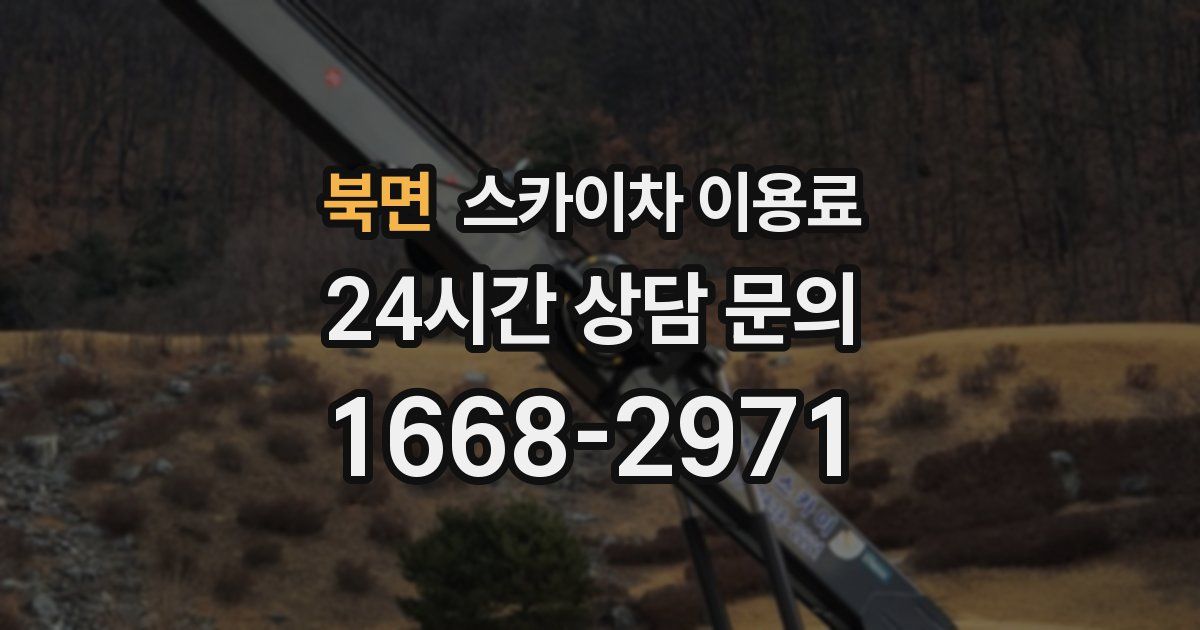 북면 스카이차 이용료