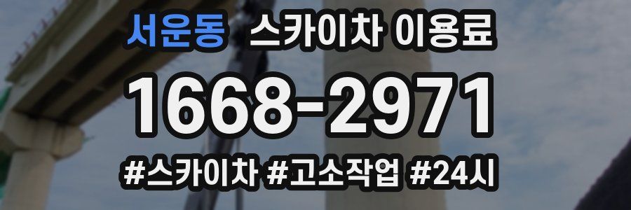 서운동 스카이차 이용료