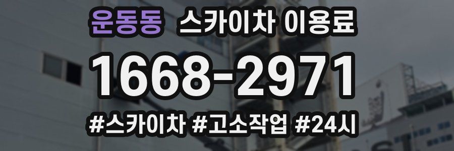 운동동 스카이차 이용료