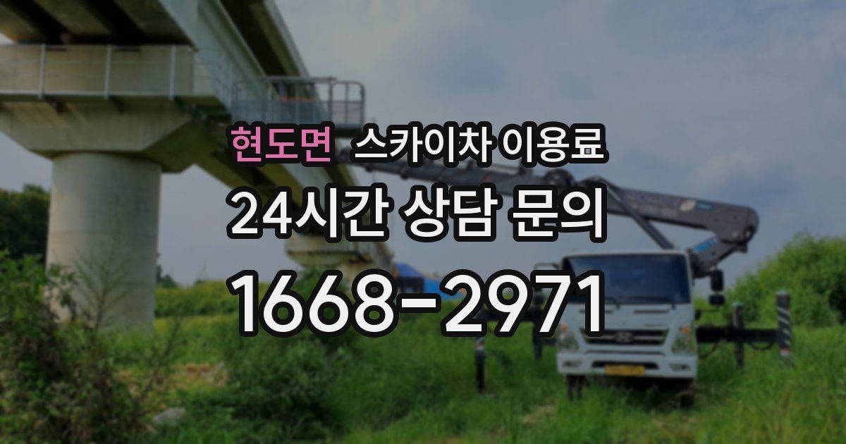 현도면 스카이차 이용료
