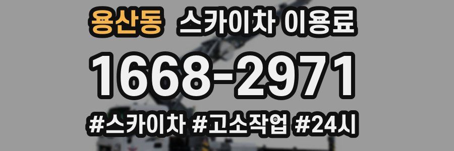 용산동 스카이차 이용료